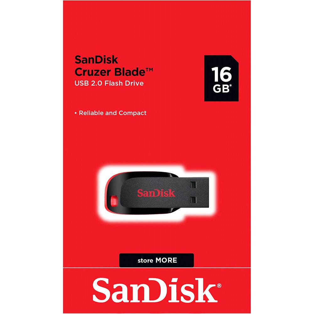 SanDisk CRUZER BLADE USB แฟลชไดร์ฟ 16GB Black, USB2.0 (SDCZ50-016G-B35)