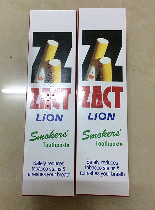 ZACT ยาสีฟัน ขจัดคราบ แซคท์ กล่องสีแดง 160 กรัม   2 กล่อง