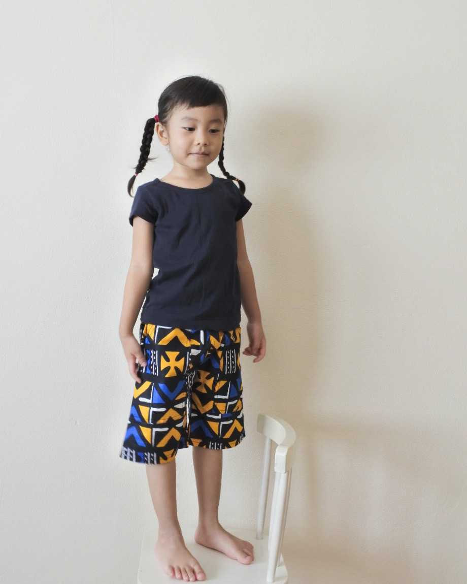 MERMEO |【SP-71】M(90-100) / L(110-120) |  African batik kids short pants | กางเกงขาสั้นเด็กผ้าแอฟริกันบาติก