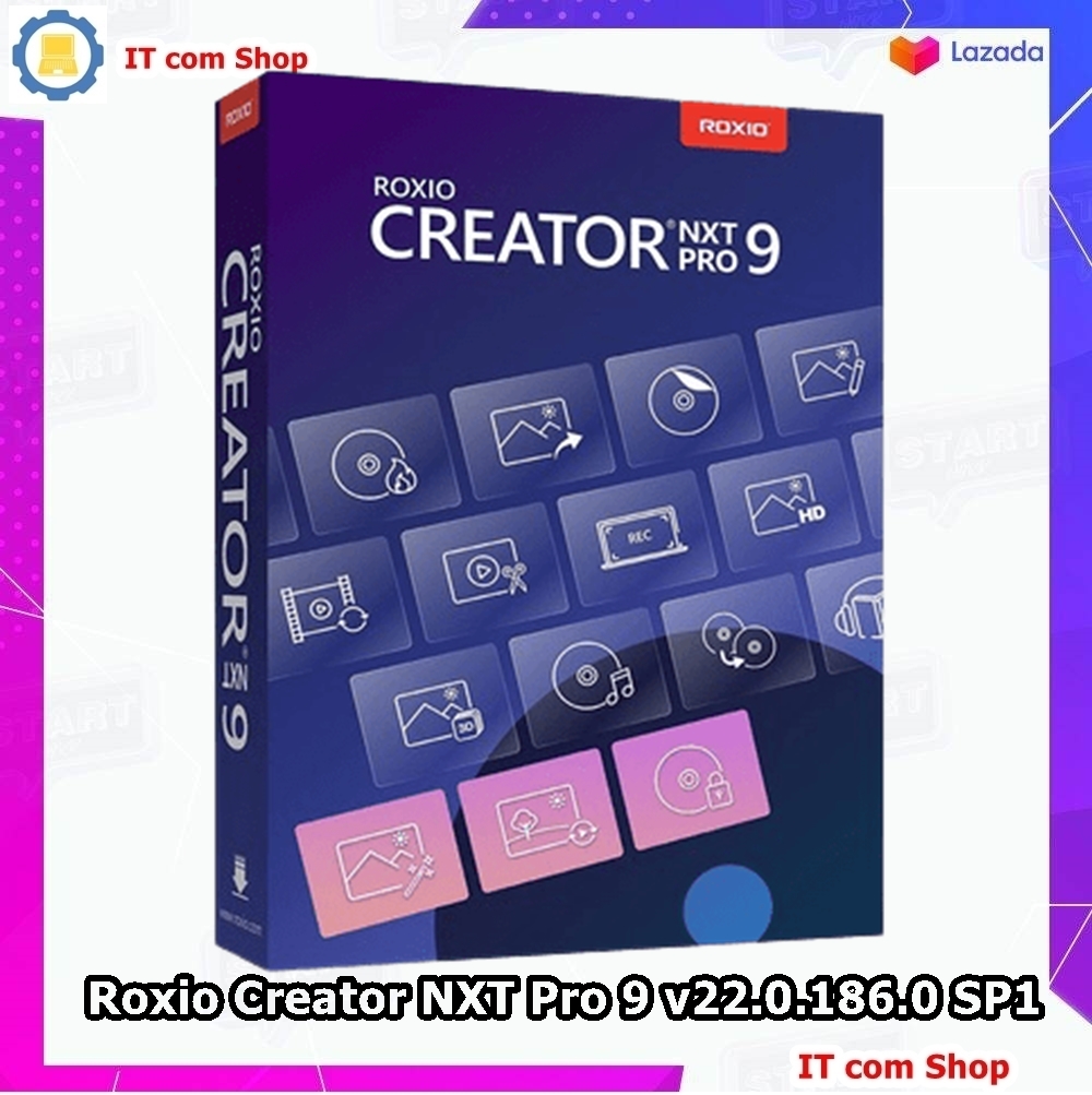 โปรแกรม Roxio Creator Nxt Pro 9 V22.0.186.0 Sp1 ชุดรวมโปรแกรมไรท์แผ่น Cddvd  และชุดโปรแกรมด้านมัลติมีเดีย ครบวงจร - It Com Shop - Thaipick