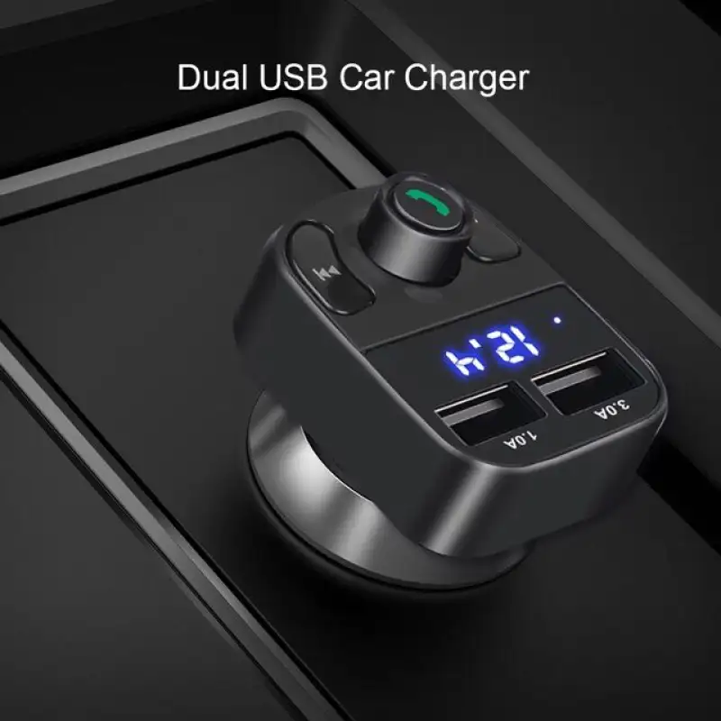 ภาพสินค้าส่งจากไทย X8 Dual USB Car Charger เครื่องเล่น MP3 FM Transmitter บลูทูธติดรถยนต์ จากร้าน 189 Shop บน Lazada ภาพที่ 3