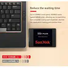 ภาพขนาดย่อของภาพหน้าปกสินค้าSanDisk SSD PLUS 3D NAND 2.5" SATA Solid State Drive Max. 560MB/s ((120G/240G/480G/960G) เหมาะสำหรับโน๊ตบุ๊คและเดสก์ท็อป รับประกัน 3 ปี จากร้าน Hayon บน Lazada ภาพที่ 10