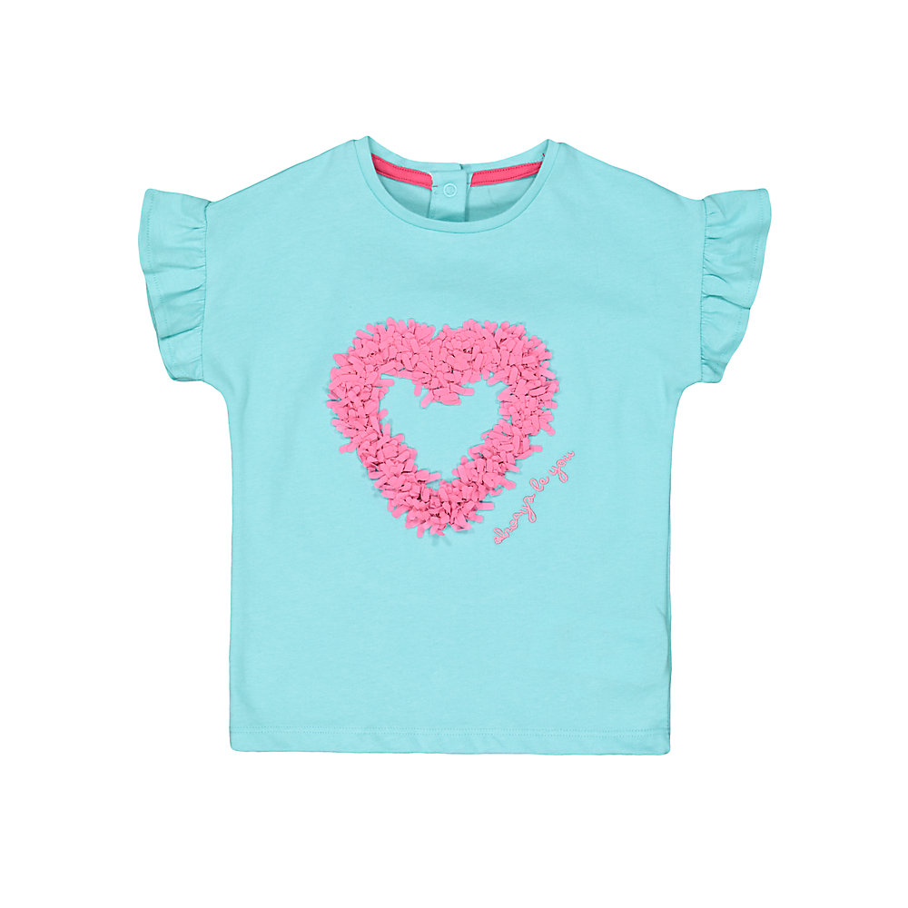 เสื้อยืดเด็กผู้หญิง Mothercare green heart t-shirt VC131
