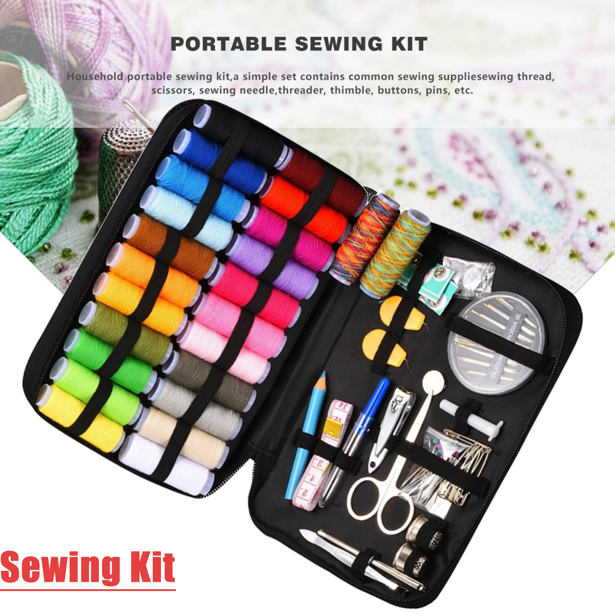 DFDSF Multifuntion Knitting Needles Handcraft DIY Thread Stitching Kit Quilting Tool Sewing Box Set Embroidery