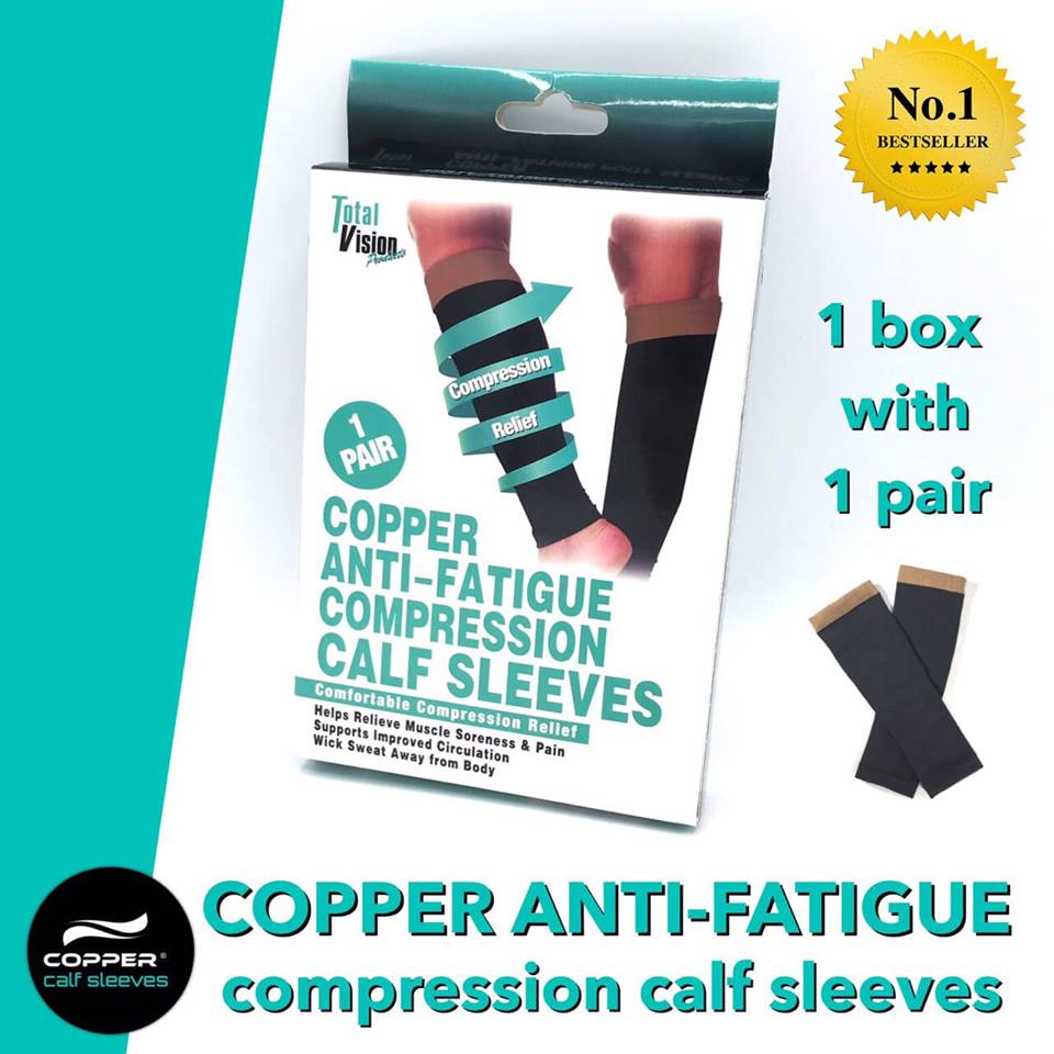 ปลอกรัดน่อง (1 คู่)  ปลอกขากระชับสัดส่วน Copper anti-fatigue compression calf sleeves ปลอกรัดน่อง ปลอกรัดน่องชาย ปลอกรัดน่องขา ปลอกรัดขาเรียว ปลอกรัดน่องลดขาเรียว ลดโอกาสในการเกิดตะคริว ที่น่อง ปลอกรัดขา ผ้ารัดน่อง ที่รัดน่อง T0037