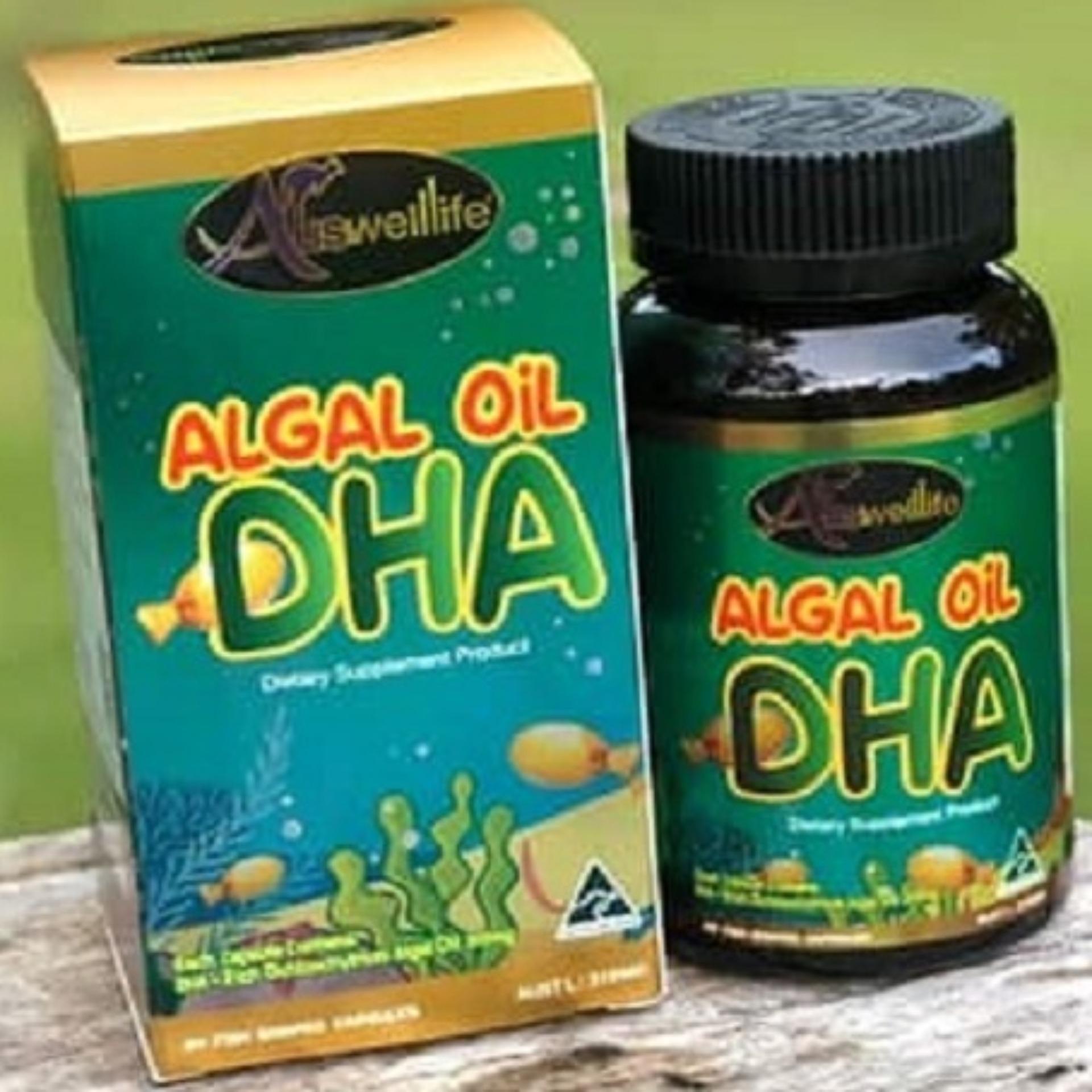 Auswelllife DHA Algal Oil วิตามินบำรุงสมอง และการจดจำ ดีเอชเอ สารสกัดจากสาหร่าย [ 60 Capsules ]