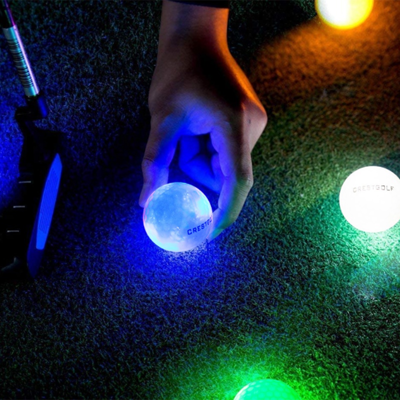 CRESTGOLF Golf Night Light Ball High Elasticity Night Led Always Bright Flash Practice Ball Game Ball 6 Colors/Set