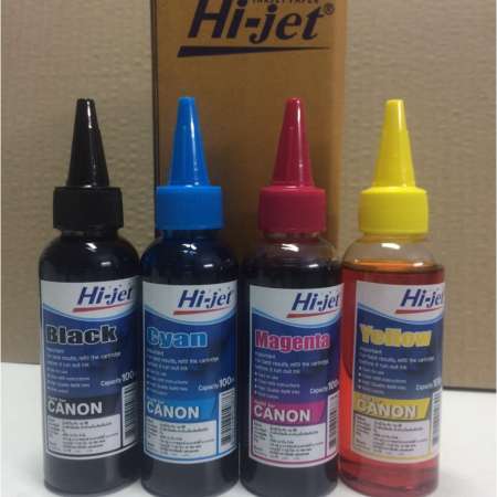 Hi-jet Canon Inkjet Refill Ink หมึกเติมอิงค์เจ็ท แคนนอน ขนาด 100 ml. 4 ขวด ( Bk-C-M-Y) Hi-jet Canon Inkjet Refill Ink หมึกเติมอิงค์เจ็ท แคนนอน ขนาด 100 ml. 4 ขวด ( Bk-C-M-Y)