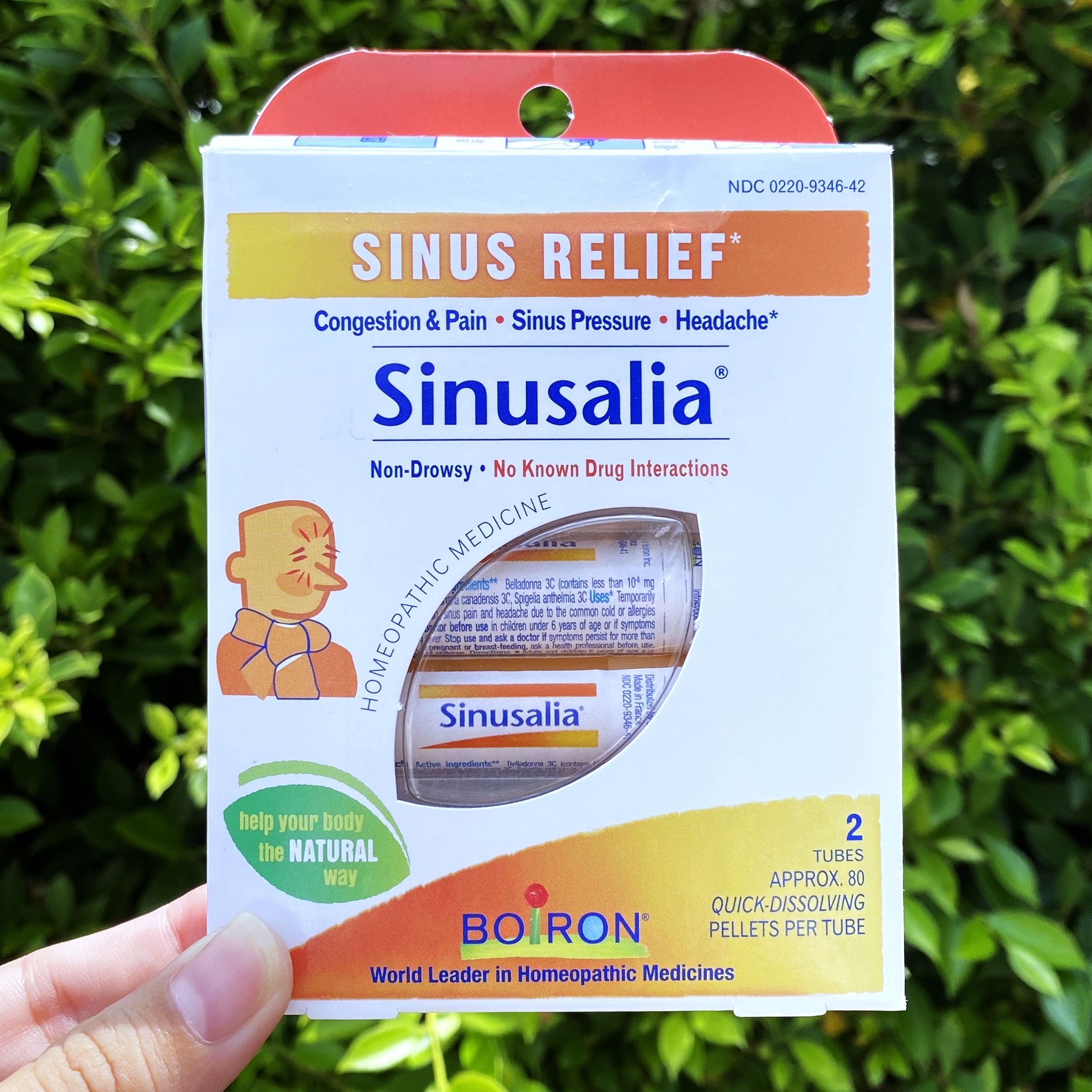 Sinus Relief 2 Tubes Approx 80 QuickDissolving Pellets Each (Boiron