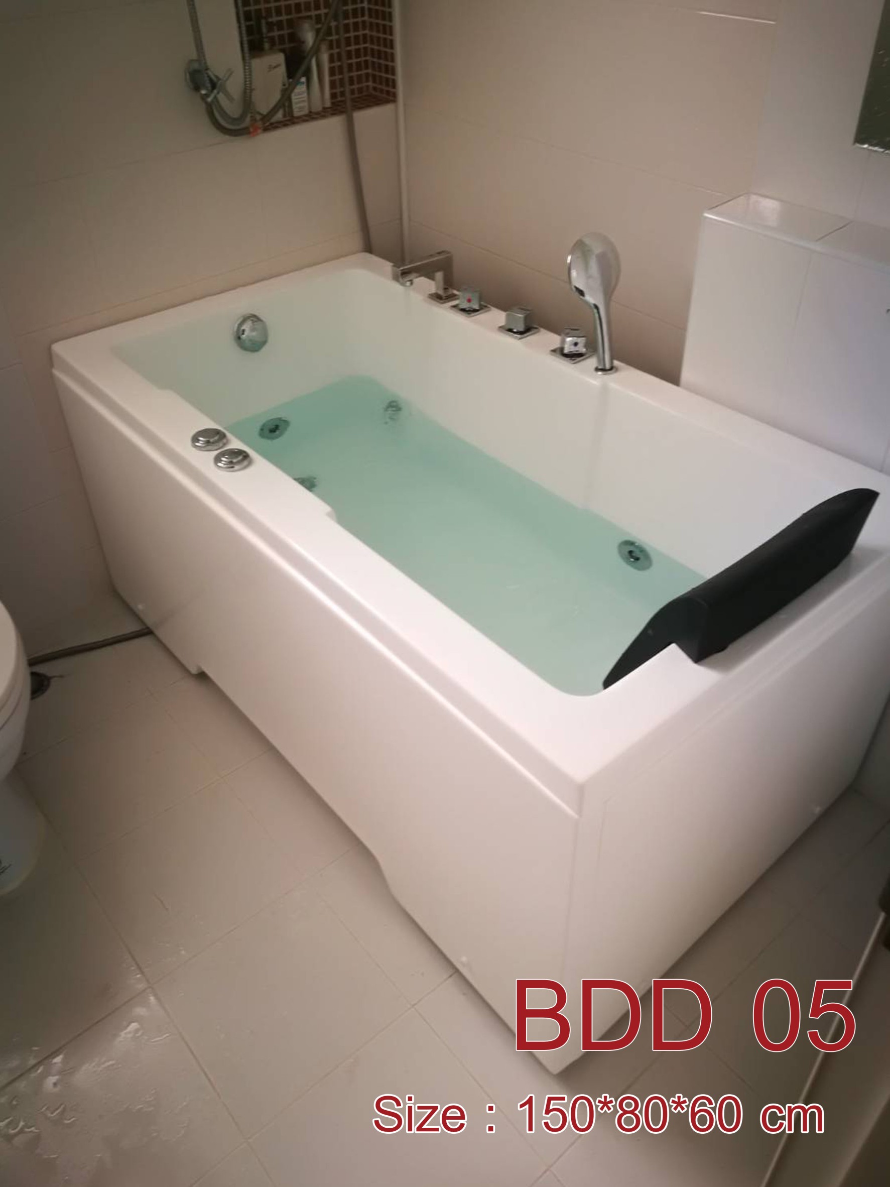 (ขนส่งในต่างจังหวัด) Model : BathDD05 อ่างอาบน้ำ อะคริลิค acrylic ระบบน้ำวน