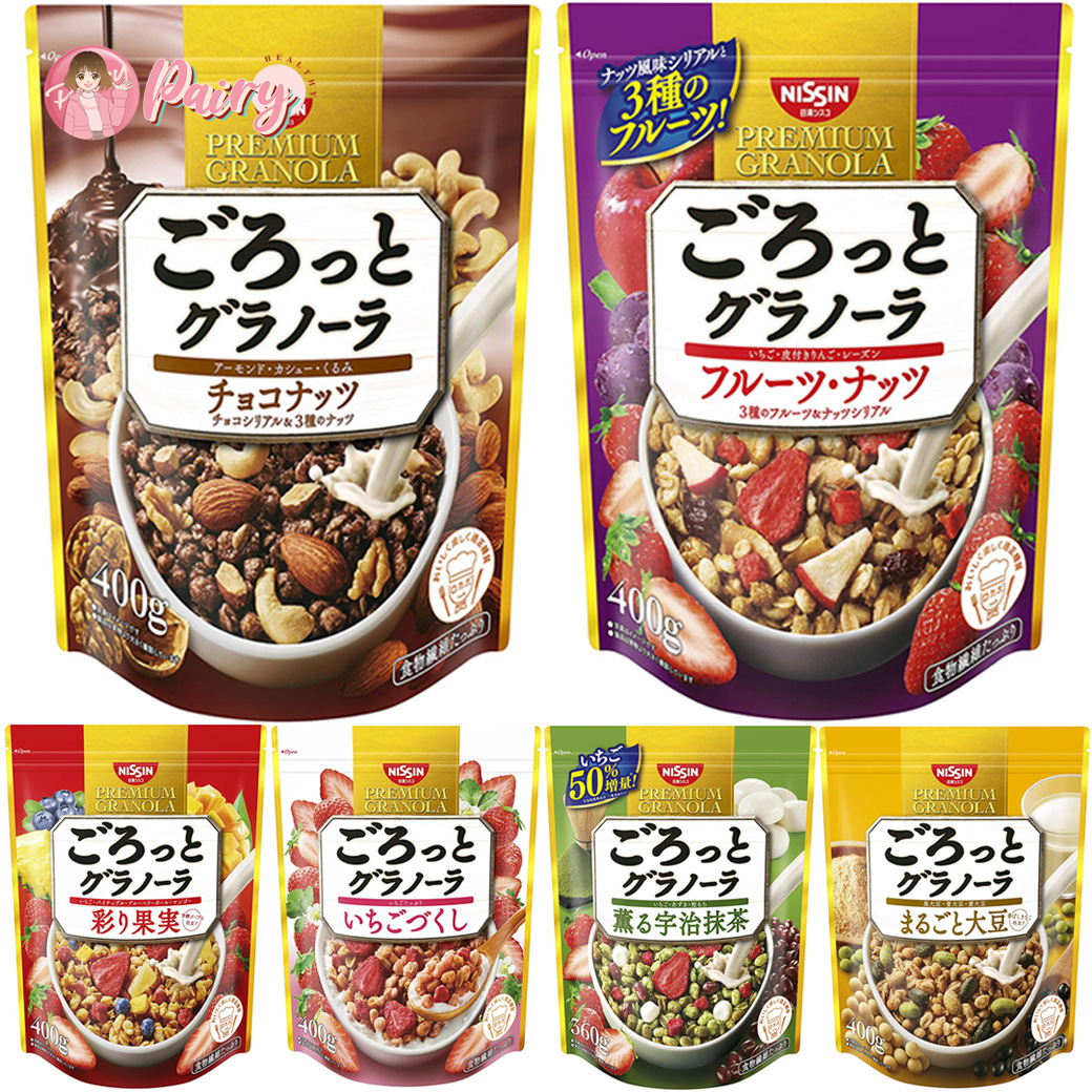 Nissin Premium Granola กราโนล่า รุ่นพรีเมี่ยม 400 กรัม จากญี่ปุ่น ผสม