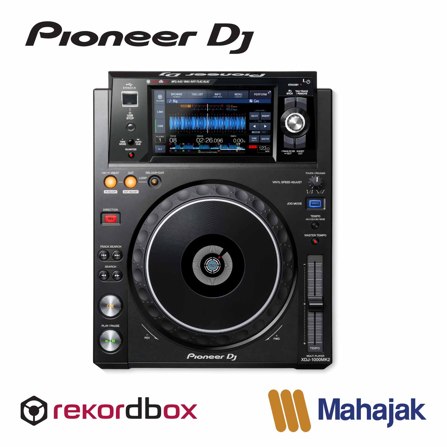 Pioneer DJ XDJ-1000MK2 | Rekordbox-ready digital deck