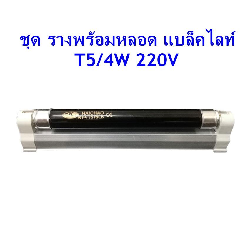 Black-Light โคมไฟ หลอดไฟ รางไฟ 4W หลอดไฟล่อยุงและแมลง หลอดไฟดักยุง หลอดแบล็คไลท์ 4 วัตต์