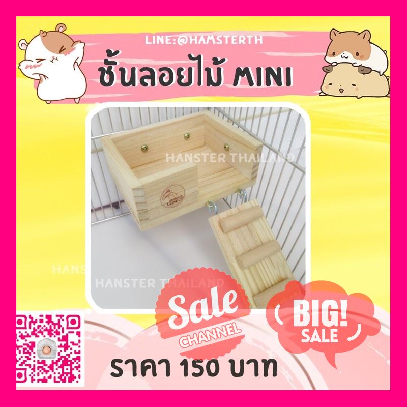 SALE !!ราคาสุดพิเศษ ## [Hamsterthailand] ชั้นลอยไม้ Mini ชั้นลอยสำหรับสัตว์เลี้ยง แฮมสเตอร์ เม่นแคระ ##สัตว์เลี้ยงและอุปกรณ์สัตว์เลี้ยง