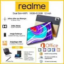 ภาพขนาดย่อของภาพหน้าปกสินค้า2023 บาโก  5G RealMe แท็บเล็ตพีซี 12.1 นิ้ว Android 8 (6GB RAM 512GB ROM) สองซิม 4G LTE WiFi จากร้าน Accessories_Global บน Lazada
