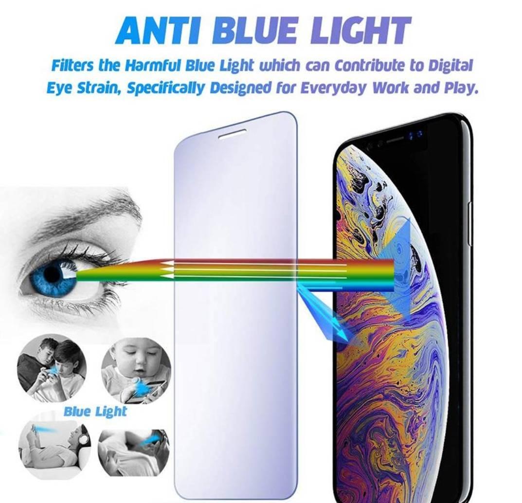 ฟิล์มกระจก ถนอมสายตา เต็มหน้าจอโปร่งใสสีม่วง ป้องกันแสงสีฟ้า ไอโฟน เอ็กซ์อาร์ Purple optical