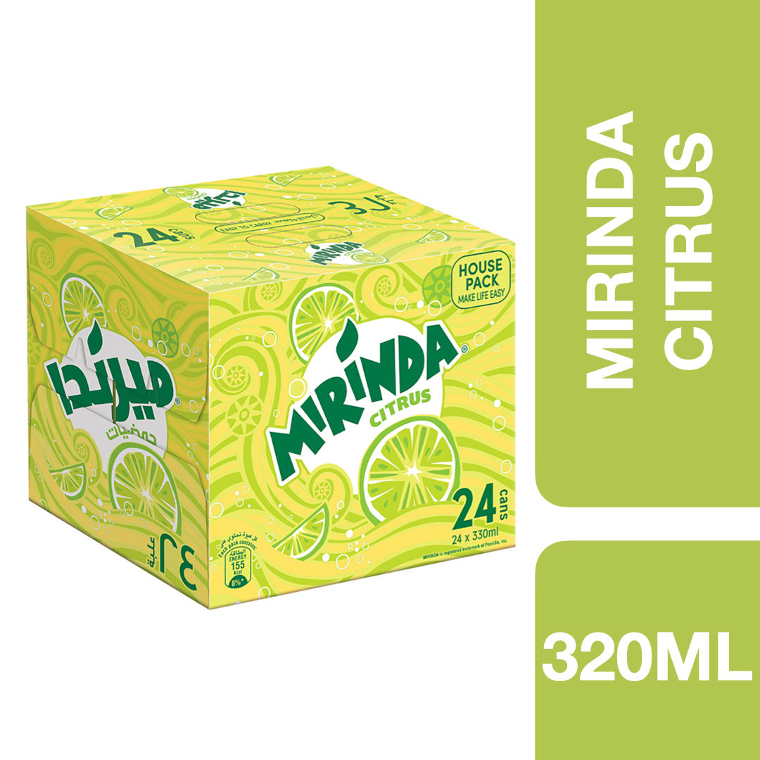 FAMILY PACK Mirinda Citrus Soft Drink 320ml x 24 ++ มิรินด้า ซิตรัสน้ำอัดลม 24 x 320 มล.