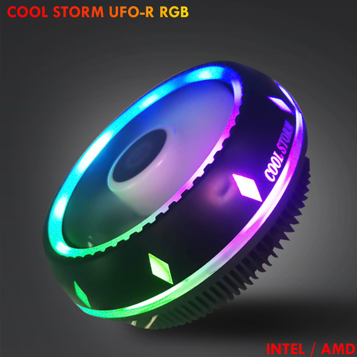พัดลม CPU Intel AMD UFO RGB Cool Storm พัดลมซีพียู