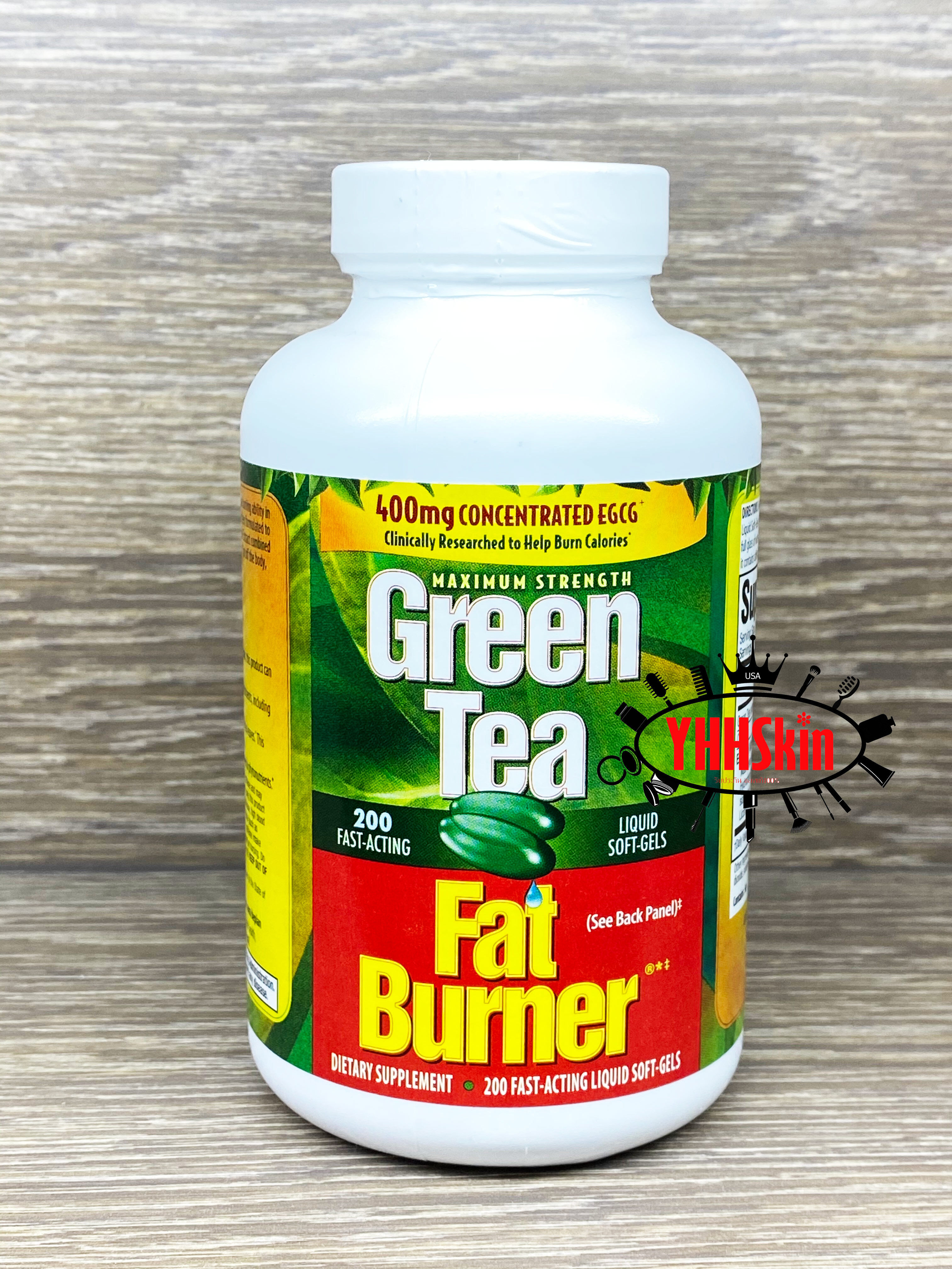 รีวิว Green Tea Fat Burner 400mg Concentrated EGCG / 200 Softgels ( 200