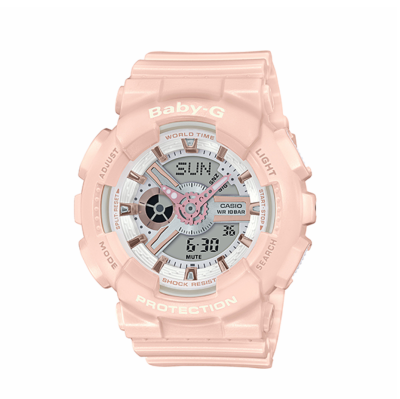 BABY-G Casio นาฬิกาข้อมือผู้หญิง Baby-G White Dial - Pink รุ่น BA-110RG-4ADR ของแท้ 100% มีการรับประกัน 1 ปี คืนสินค้าภายใน 15 วัน | Ralunar BABY-G Casio นาฬิกาข้อมือผู้หญิง Baby-G White Dial - Pink รุ่น BA-110RG-4ADR ของแท้ 100% มีการรับประกัน 1 ปี คืนสินค้าภายใน 15 วัน | Ralunar