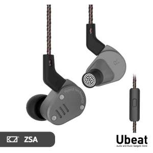 KZ - ZSA หูฟัง Hybrid BA +Dynamic เสียงดี บอดี้อลูมีเนียมสุดเท่ (With Mic)