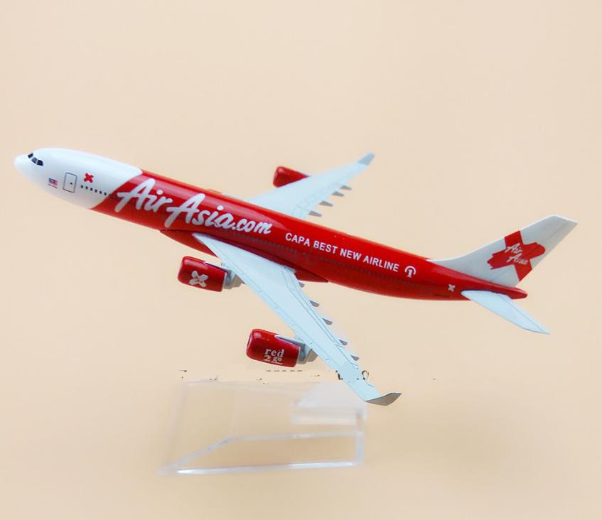 โมเดลเครื่องบิน แอร์เอเชีย AIR ASIA X AIRBUS A340 (16 cm)-ของขวัญจับฉลากปีใหม่ ของขวัญ เสริมฮวงจุ้ย