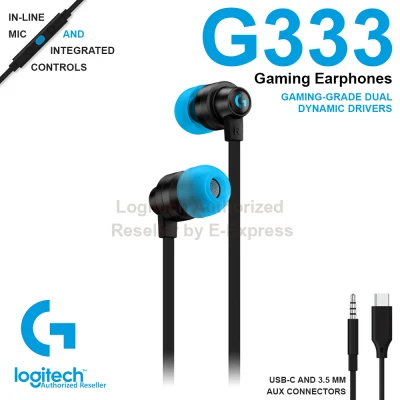 Logitech G333 Gaming Earphones (Black) หูฟังสำหรับเล่นเกม สีดำ ของแท้ ประกันศูนย์ 2ปี