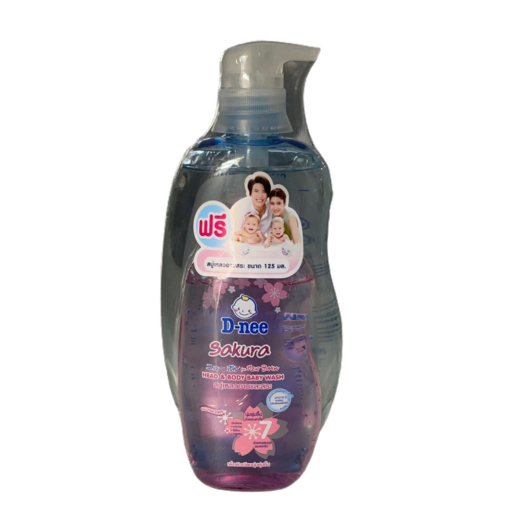 SuperSale63 380ML (มีแถม) ดีนี่ Deenee สบู่เหลวดีนี่ D-nee (ดีนี่) อาบน้ำเด็ก สระผมเด็ก ทารก อ่อนโยนต่อผิว ดีนี่อาบสระสีฟ้า 380 มล. รุ่นแถม