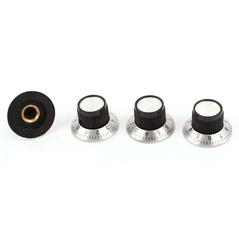 4 x potentiometer Pot metal knob with 0-9 turntable for 6mm shaft knob Malaysia