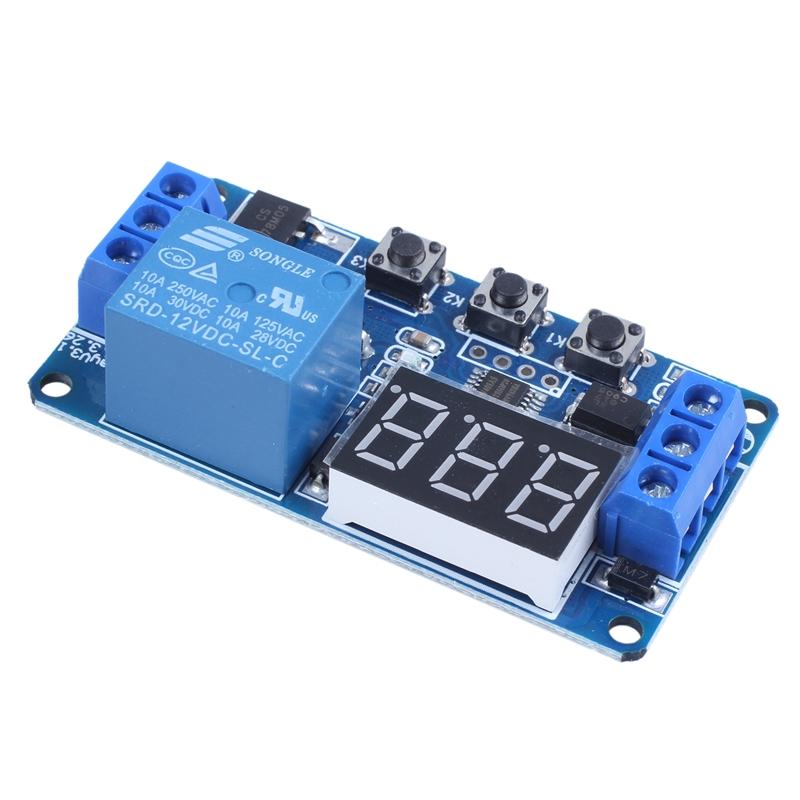 Automation DC 12V LED Display Digital Delay Timer Control Switch Relay ...