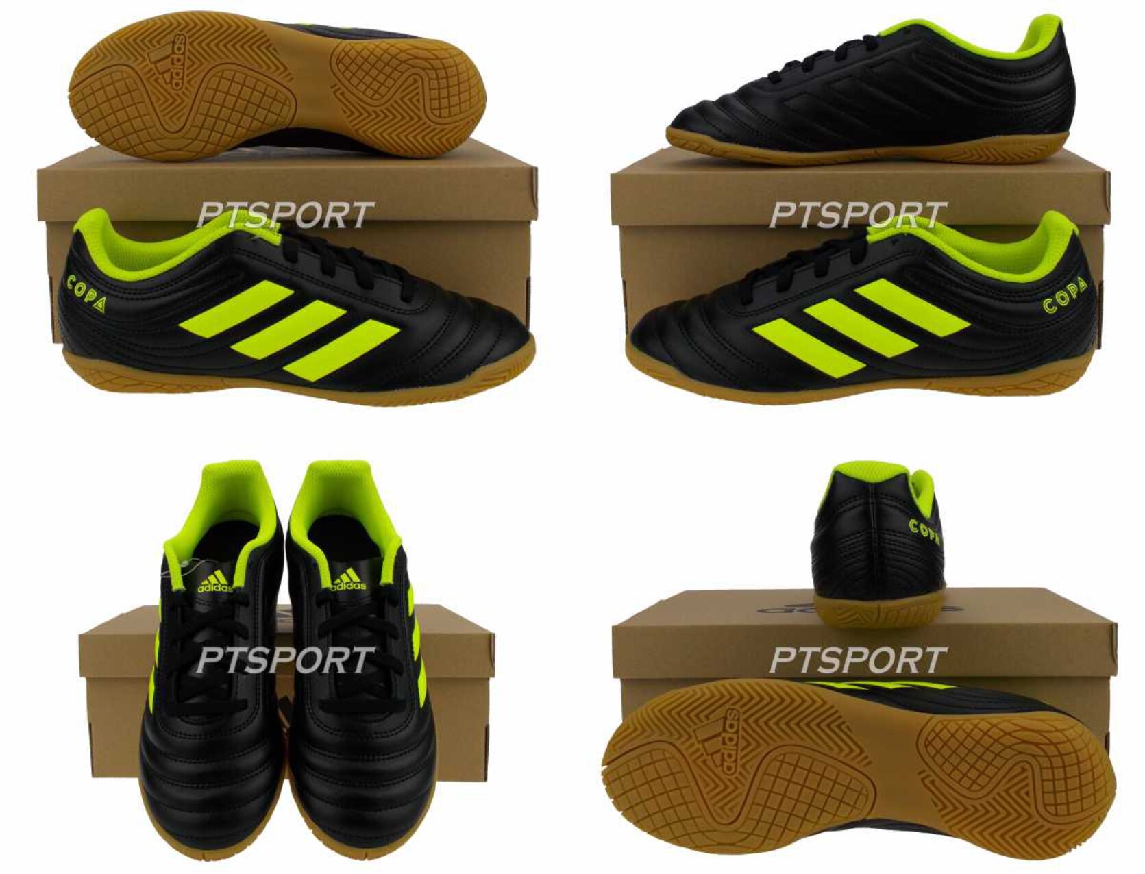 รองเท้ากีฬา รองเท้าฟุตซอลเด็ก Adidas D-98095 COPA 19.4 IN J ดำเหลือง