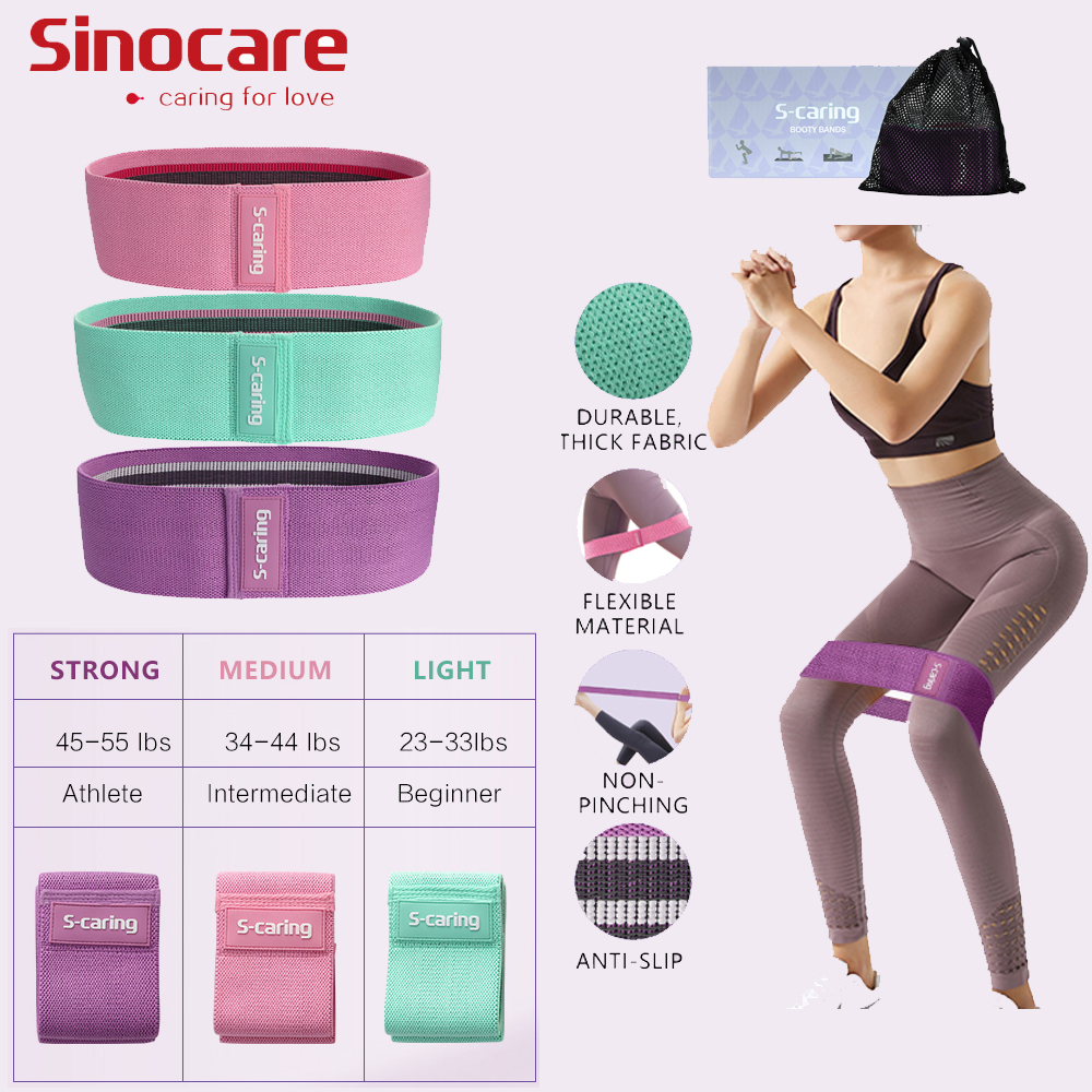 Sinocare 3 Pcs Set Resistant Loop Band Resistance Circle Elastic