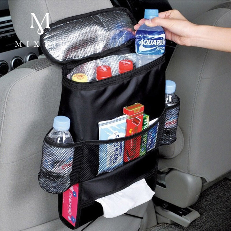 Car Ice Pack Thermal Insulation Bag Multi-Pocket Seat Sundries Storage Bags กระเป๋าเก็บความเย็นหรือร้อนหลังเบาะรถยนต์