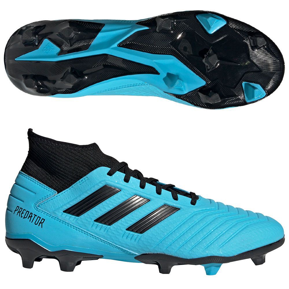 Adidas รองเท้าสตั๊ส แบรนท์แท้ 100% รุ่น  Predater  19.3 FG J (G25796 )ฟ้า