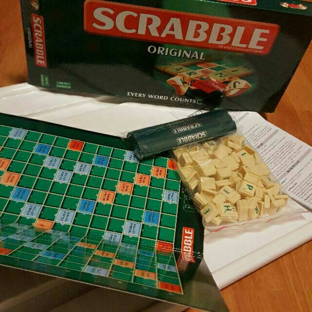 เกมต่อคำศัพท์ภาษาอังกฤษ สแคปเบิ้ล+ถุงผ้า Scrabble