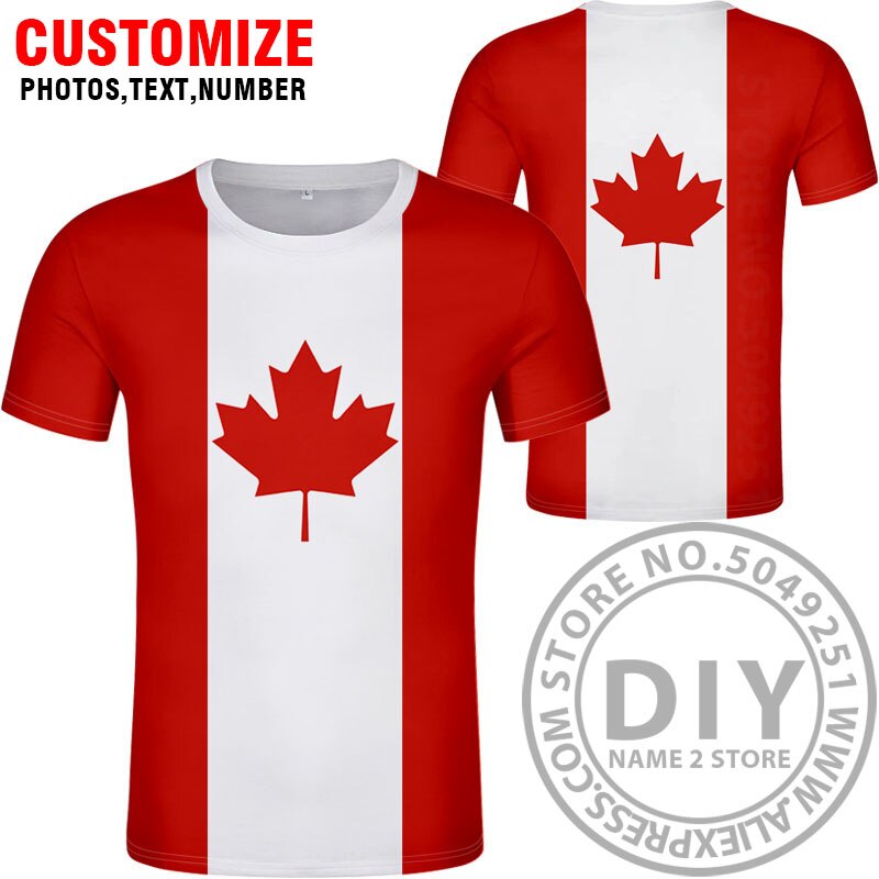 CANADA t shirt diy free custom made name number can country t-shirt ...