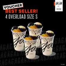 ภาพขนาดย่อของภาพหน้าปกสินค้าE-vo GAGA Attitude In A Cup Set: Overload size S 4 glasses คูปอง เครื่องดื่ม Overload ขนาดเล็ก 4 แก้ว จากร้าน GAGA  Attitude In A Cup บน Lazada