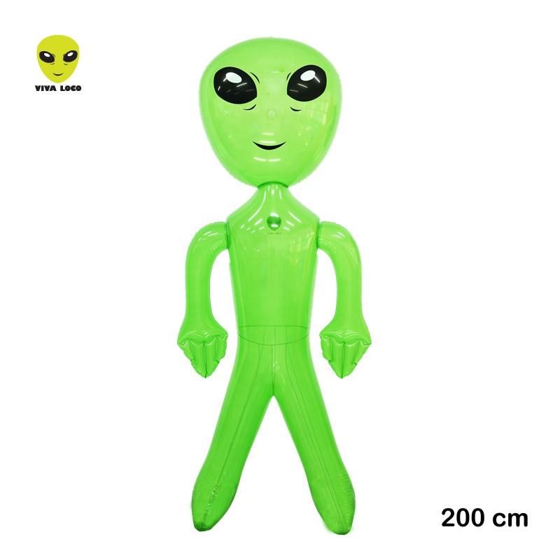 VIVA LOCO เอเลี่ยนเป่าลม 200 cm (สีเขียวใส) ลูกโป่ง เป่าลม ห่วงยาง ว่ายน้ำ ห่วงยางแฟนซี เอเลี่ยน ปาร์ตี้ สระว่ายน้ำ สระน้ำเป่า Alien