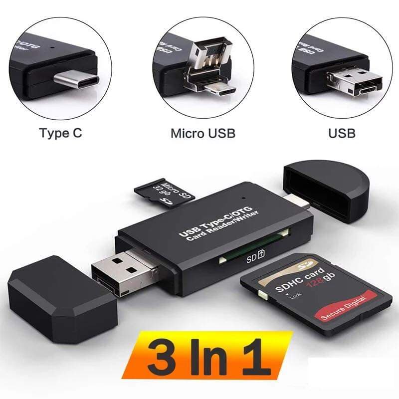 OTG Micro SD Card Reader เครื่องอ่านการ์ด USB 3.0 2.0 สำหรับ USB Micro SD Adapter สมาร์ทการ์ดหน่วยความจำ reader ประเภท C Cardreader