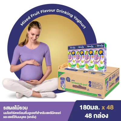 Anmum Materna Drinking Yoghurt UHT Mixed Fruits 4x180ml (48 boxes)