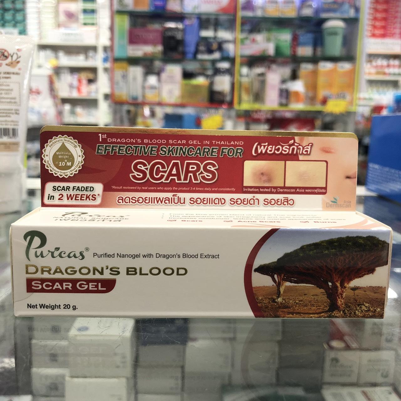 Puricas Dragon's Blood Scar Gel 20g 1หลอด [หลอดใหญ่] เพียวริก้าส์ ...