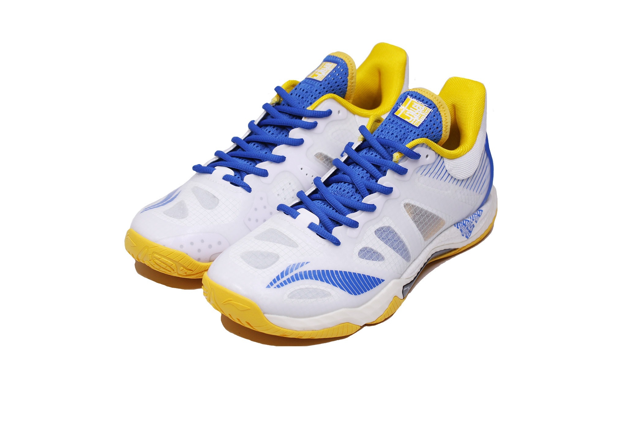 LI-NING รองเท้าแบดมินตัน รุ่น GRYFALCON IV (AYAR001-2S) STD WHITE/PALE BLUE BADMINTON SHOES