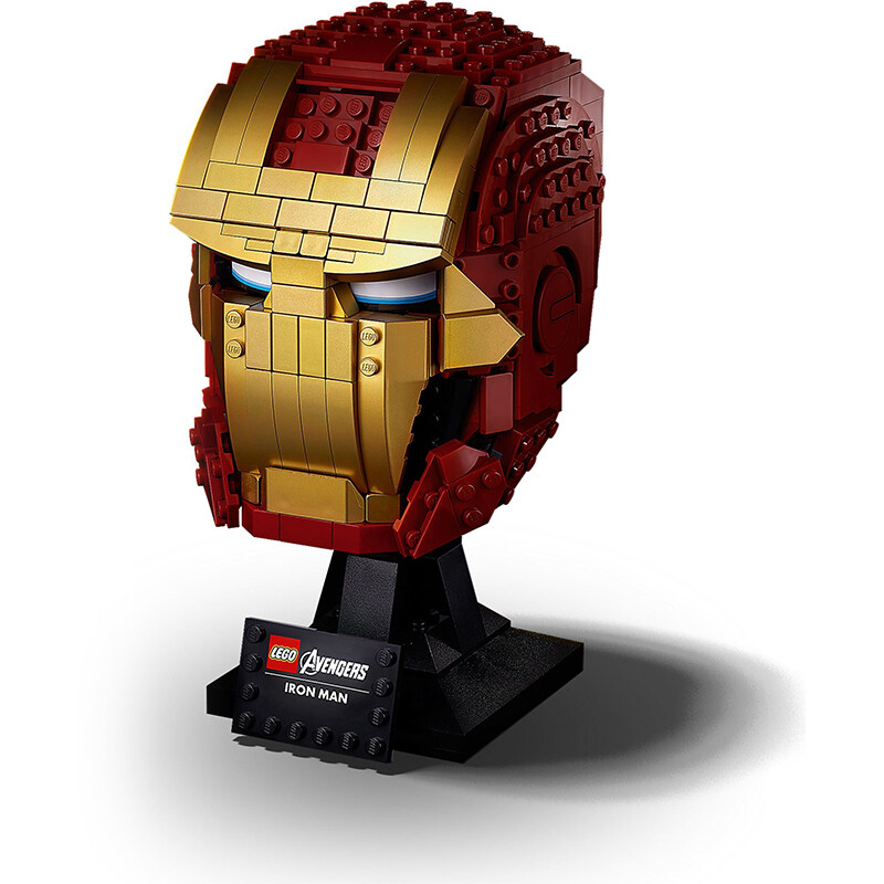 lego LEGO 76165 Iron Man Helmet Marvel Reunion Superhero Series Building Block Toy Gift