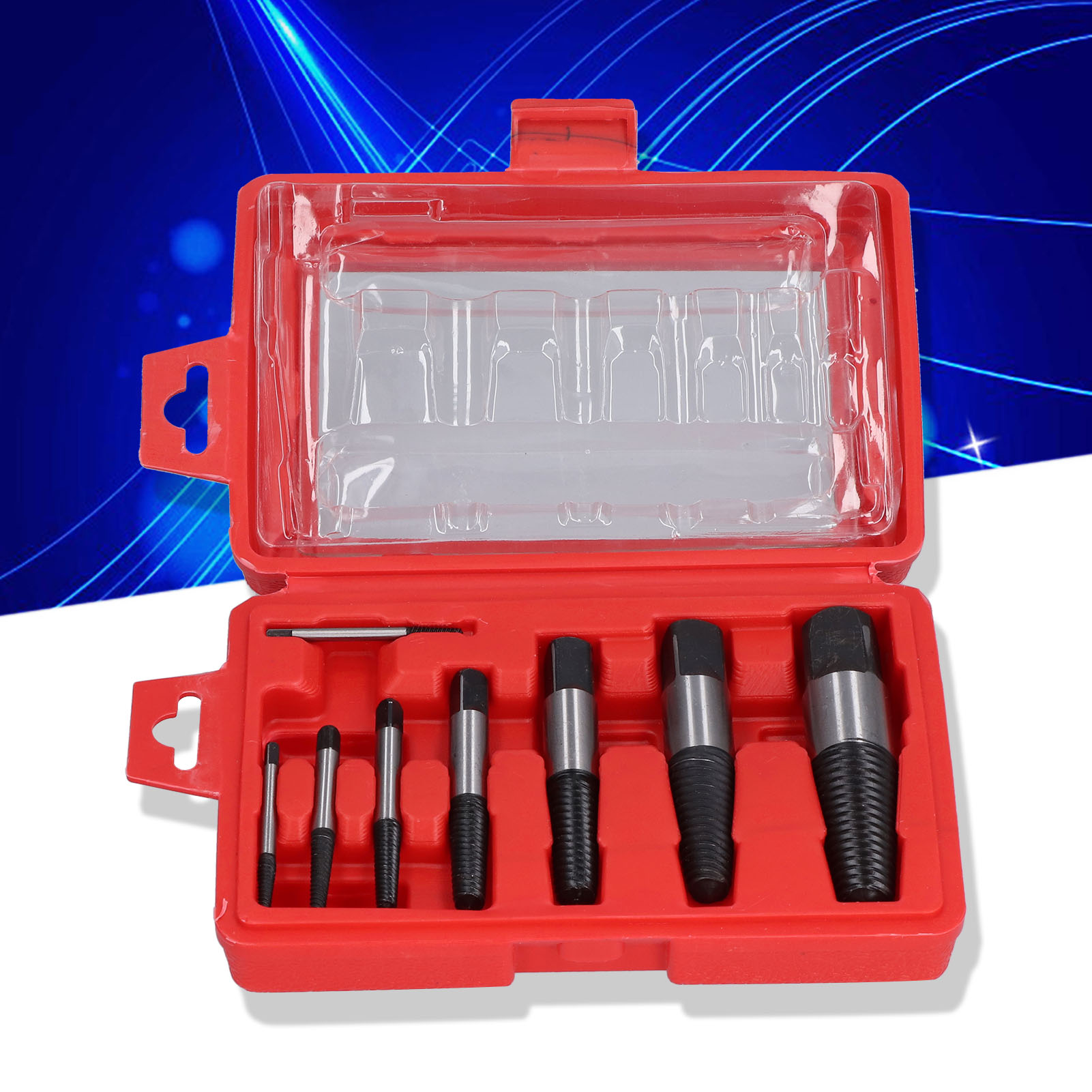 8Pcs Broken Screw Extractor เหล็กความเร็วสูง All Purpose Bolt Water Pipe Remover Set A hose