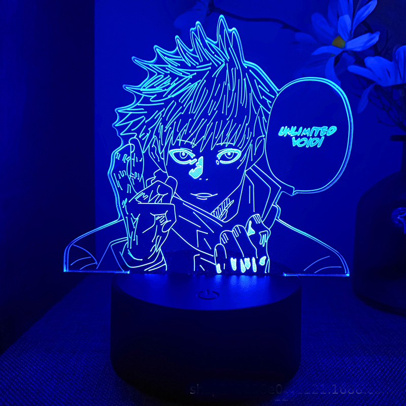 Rush CLYARTPSJujutsu Kaisen Yuji Megumi Nobara Gojo Maki Kento Geto Mahito  Sukuna 3D Anime Lamp LED Nightlights Colors Changing Lampara (Jujutsu  Kaisen8) S7690 