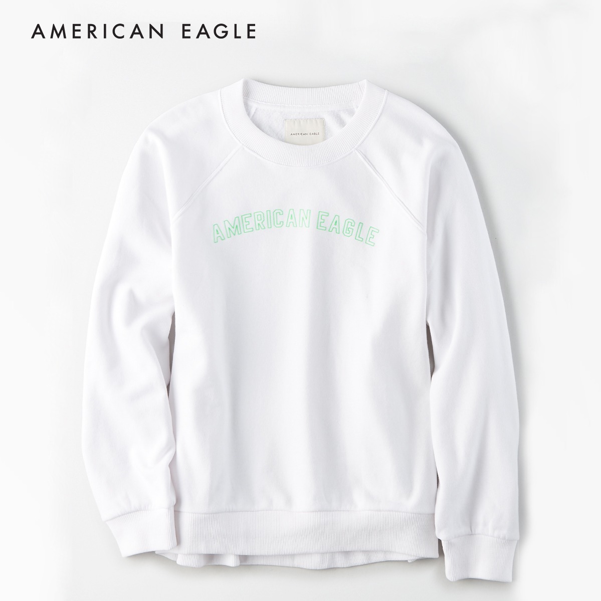American Eagle Fleece  Crew Neck Sweatshirt เสื้อ สเวตเตอร์ ผู้หญิง คอกลม(045-9753-100)