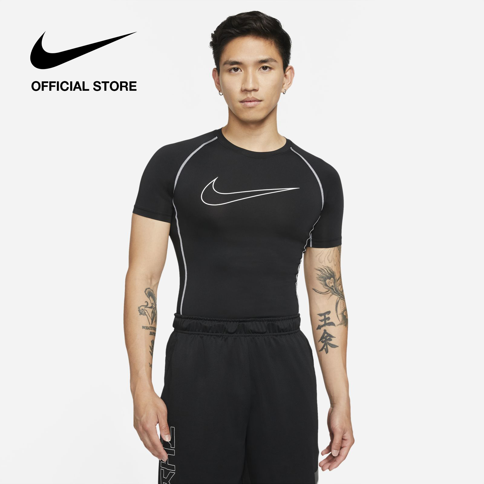 Nike Men's Pro Dri-FIT Tight Fit Short-Sleeve Top - Black เสื้อแขนสั้นผู้ชายทรงรัดรูป Nike Pro Dri-FIT - สีดำ