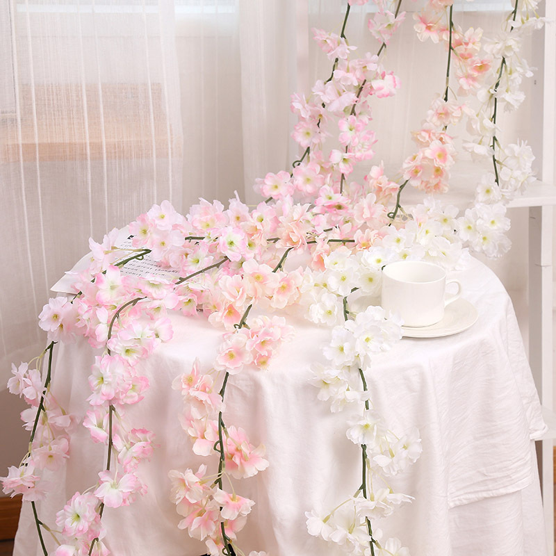 1.8M Artificial Cherry Blossom Flowers Wedding Garland Ivy Decoration