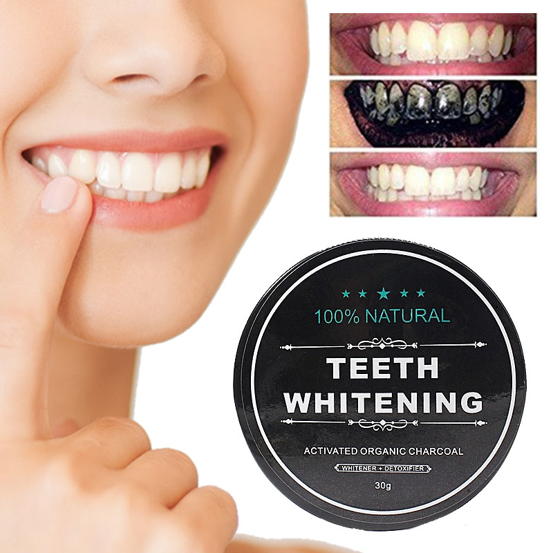ชาโคล ผงถ่านขัดฟัน ฟอกฟันขาว ธรรมชาติ 100% Natural Teeth Whitening Activated Organic Charcoal