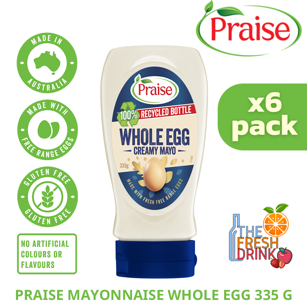 Praise Mayonnaise Whole Egg มายองเนส ผสมไข่ 335g แพ็ค 6 ขวด Lazada.co.th